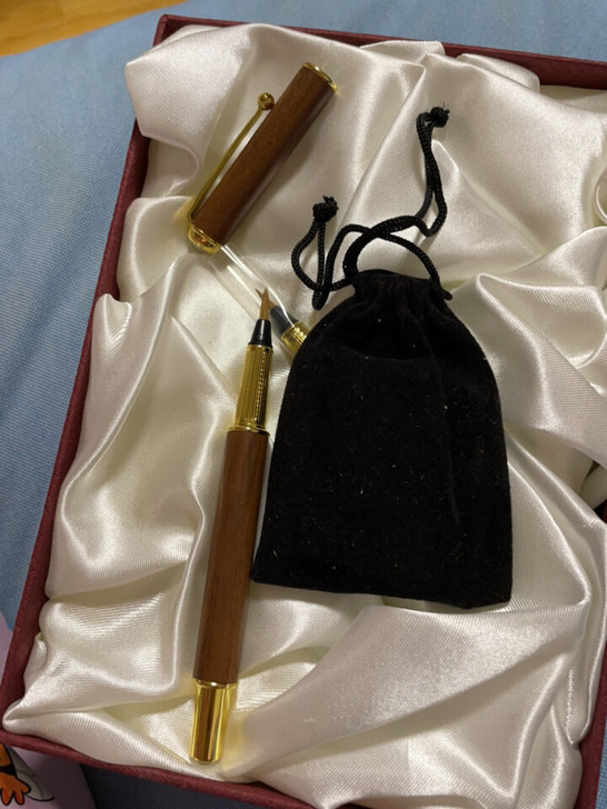 钢笔式毛笔纯狼毫小楷软头笔抄经笔可加墨小毛...