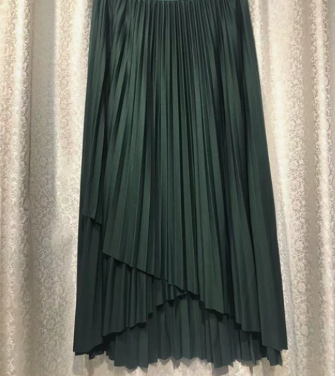 全新2022秋季新款不规则百褶大摆裙，专卖...