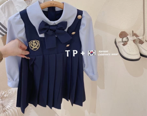 上幼儿园必备裙子，女童学院风连衣裙春装，儿...