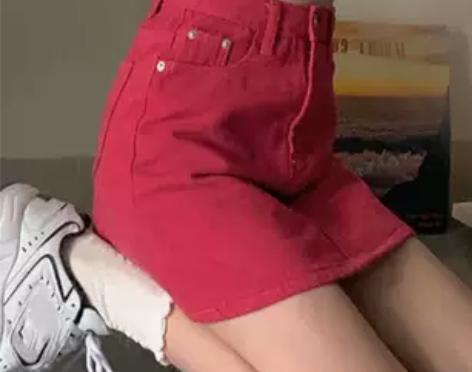 A字牛仔短裙女大码高腰显瘦胖mm包臀裙甜辣...