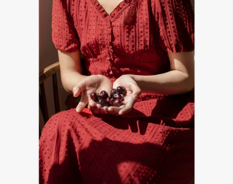 【狂欢价】茵曼花边V领松紧袖口法式分割收腰...