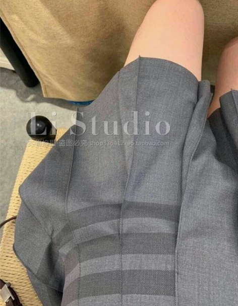 潮牌 TB四道杠 英伦百褶裙 高版本