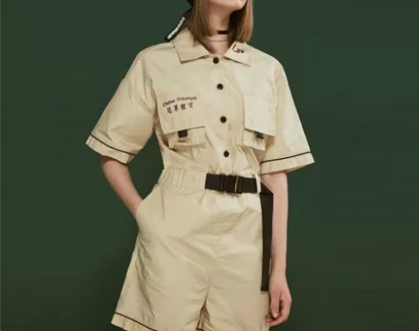 美特斯邦威女休闲工装连体裤 155/80A...