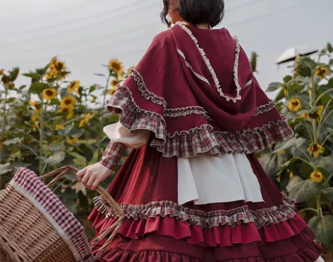 洛丽塔原创正品秋天连衣lolita原创斗篷...