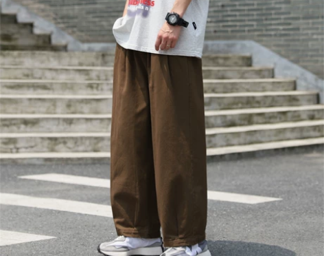 日系复古休闲裤男士秋季潮牌痞帅裤子over...