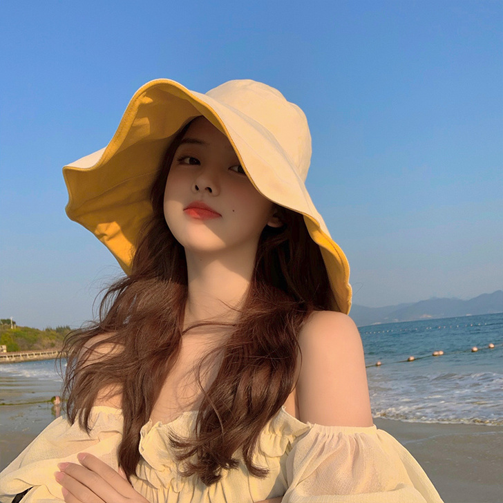 帽子女夏季遮阳帽防晒渔夫帽百搭防紫外线大帽...