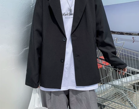 休闲西装外套男宽松网红韩版潮流dk制服学院...