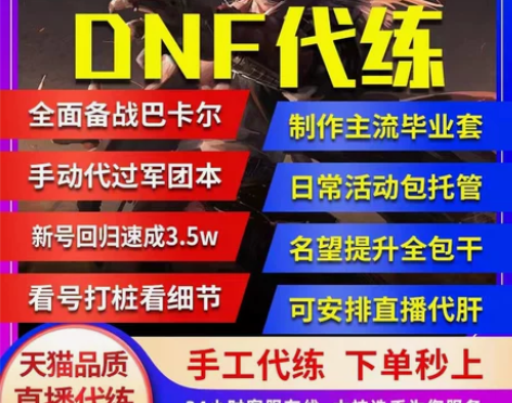 代练低价接单dnf地下城与勇士等级托