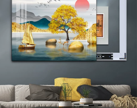 电表箱装饰画遮挡客厅电源总开关弱电闸配电箱...