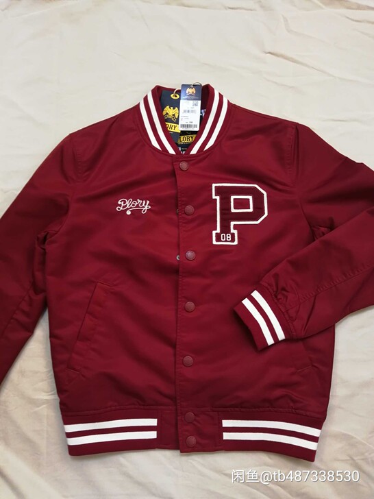PLORY棒球服 全新正品，棒球夹克，红色...