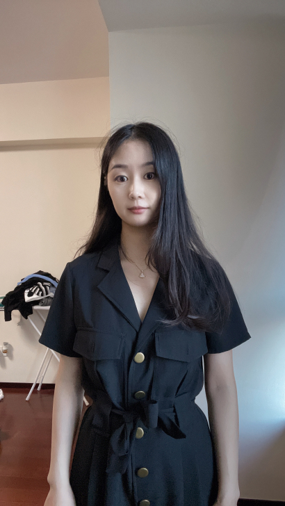黑色方领短袖连体裤女小众工装风收腰裤子