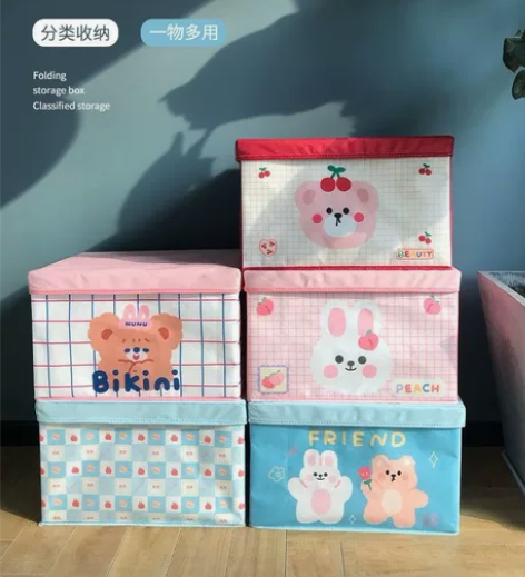 装衣服收纳箱特大号家用布艺整理箱折叠有盖玩...