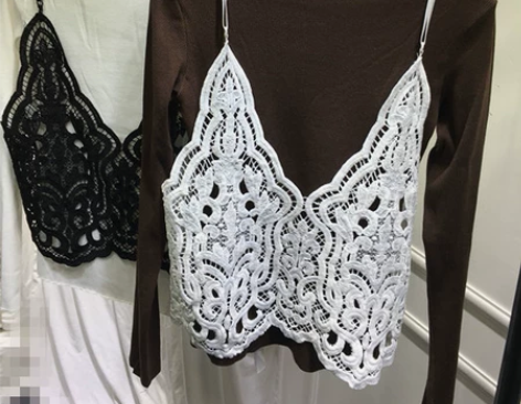 ?吊带外穿背心蕾丝 全新，黑白两个一起打包...
