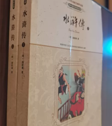 水浒传上下册，内无笔记，哈尔滨出版社，不支...