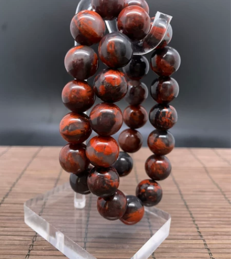 【乾坤红与黑】桂林鸡血玉乾坤料1.4手串男...
