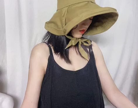 多种佩戴效果防晒遮阳帽防紫外线大檐帽 夏天...