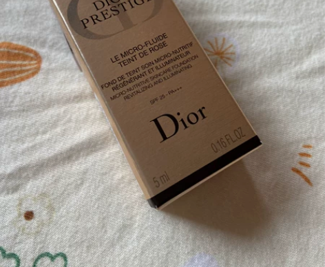 Dior花秘粉底5ml 色号1N 试了片片...