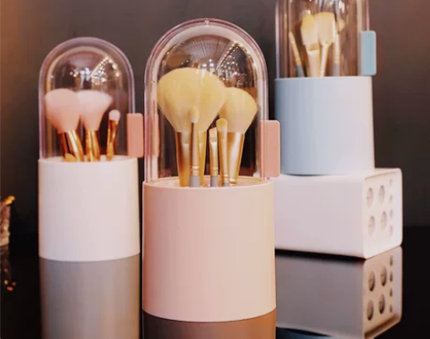 化妆刷收纳桶桌面防尘便携刷具刷子筒美妆刷眉...