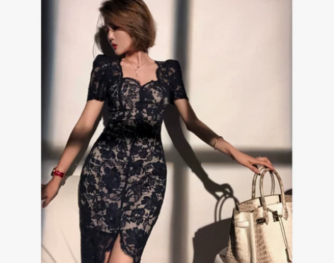 全新全新!XULU原创设计高定版进口蕾丝裙...