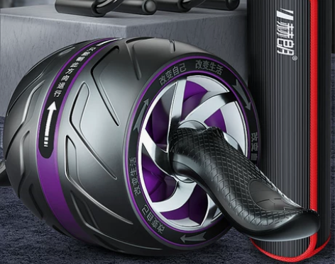 自动回弹健腹轮卷腹肌滚轮男初学者收腹滑轮健...