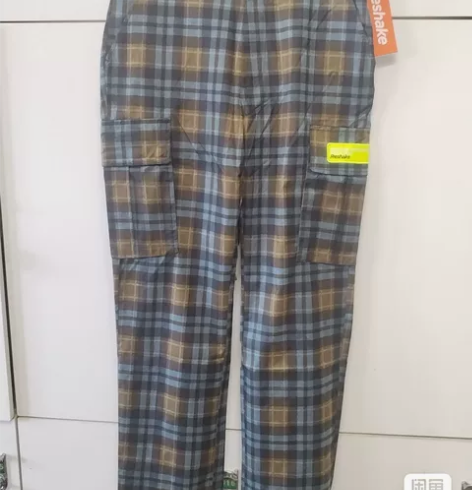 全新库存马克华菲潮牌型格休闲裤格子工装裤 ...