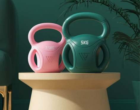 朗威三把手壶铃男女士哑铃健身器材家用三耳壶...