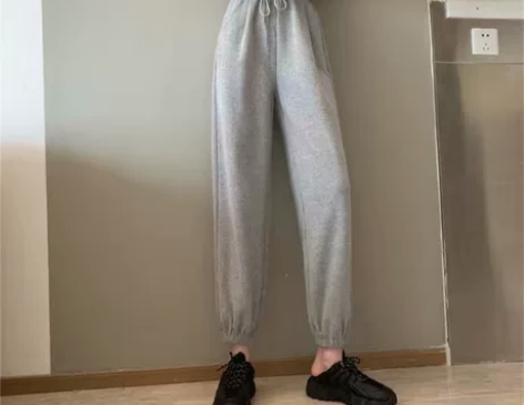 春秋季裤子女2022新款休闲运动宽松束脚冬...