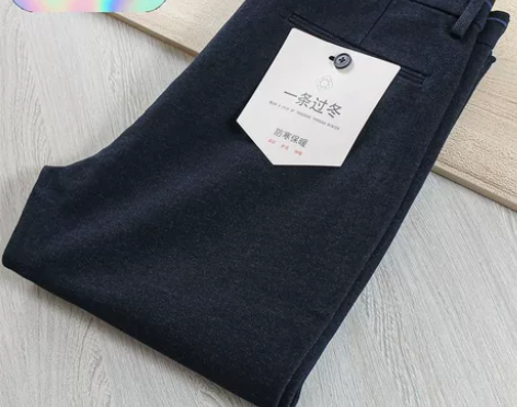 一条过冬实体店撤柜男裤磨毛男士休闲裤秋冬款...