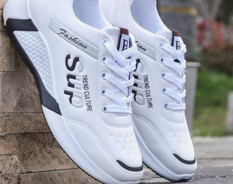 男鞋秋冬2021新款防水防臭皮面运动鞋子韩...