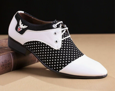 男士皮鞋新款正装皮鞋男尖头系带鞋子男鞋个性...