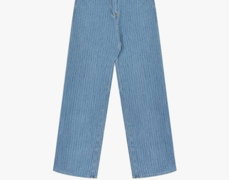 牛仔裤女装设计感小众宽松直筒长裤春秋季高腰...