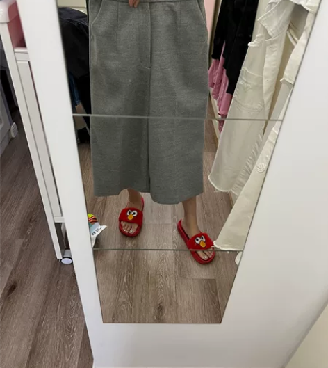 MIIA毛呢西装阔腿裤 适合腰围68cm以...