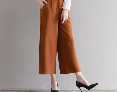 加厚阔腿裤女士九分裤2016秋季新款高腰宽...