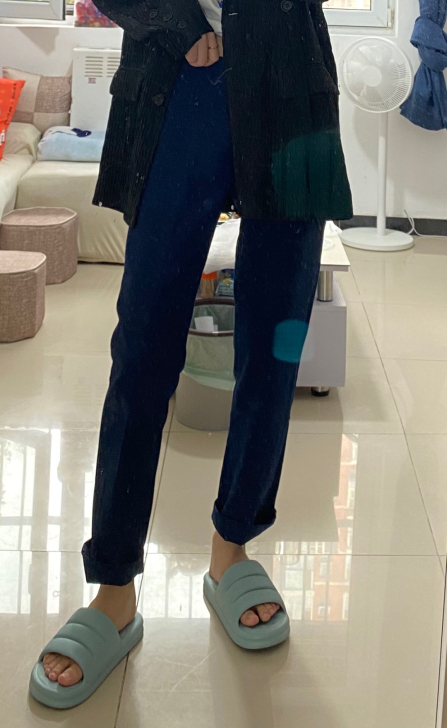 藏青色西服裤