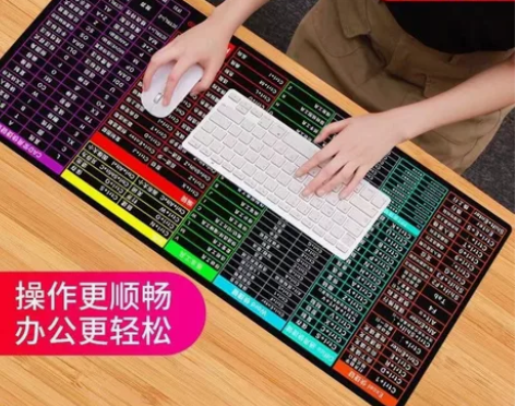 超大鼠标垫办公快捷键大全电竞游戏电脑桌面键...