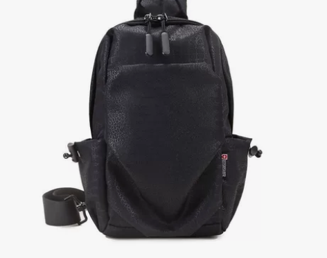 瑞士军士刀男士胸包简约单肩斜挎包多功能斜背...