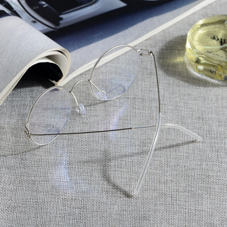 文在寅同款眼镜框男纯钛手工无螺丝超轻眼镜架...