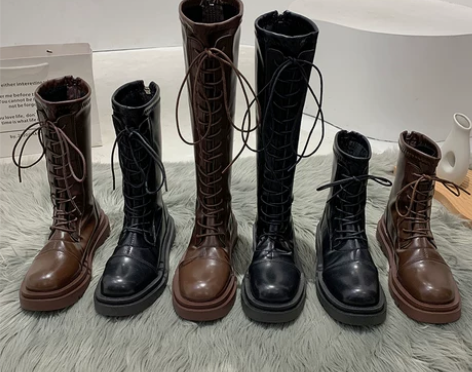 ?长筒靴女2021新款加绒潮ins酷冬季秋...