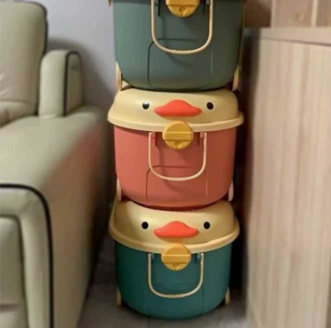 【全新包邮】儿童收纳箱多功能带轮卡通家用大...