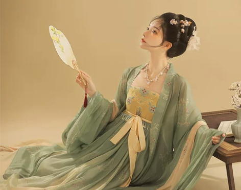 桔屿现货新款连衣裙汉元素女复古吊带裙子古风...