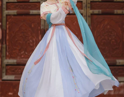 妃亦坊原创汉服女【琳琅】坦领半臂三件套齐腰...