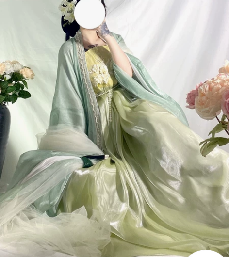 柒邑原创汉服女唐制诃子裙【如梦】齐胸中国风...