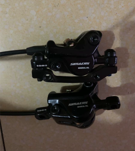 出山地车升级换下的刹车一套油刹带两片160...