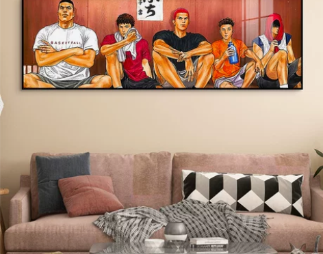 动漫灌篮高手装饰画二次元卡通客厅挂画樱木花...