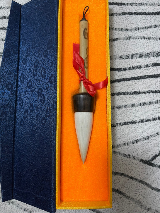 大斗笔，梅鹿竹毛笔，羊毫加建