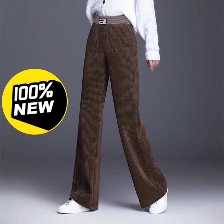 【清仓】灯芯绒阔腿裤女秋冬2021新款加绒...