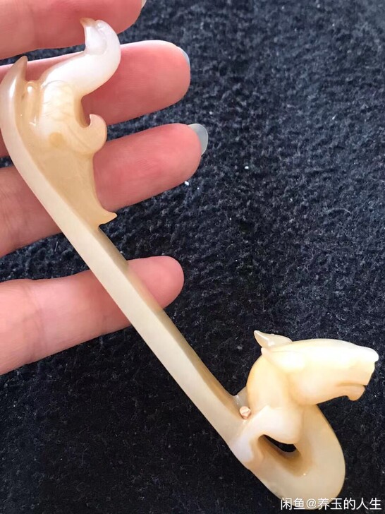 文房四宝之一 和田白玉笔架