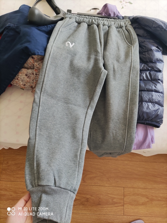 女士加绒休闲运动裤新款宽松松紧腰学生