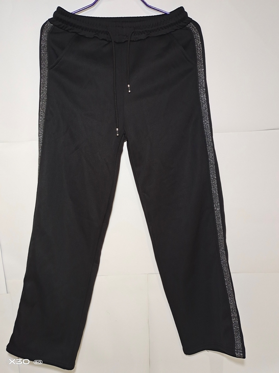 黑色加绒加厚款运动裤L码