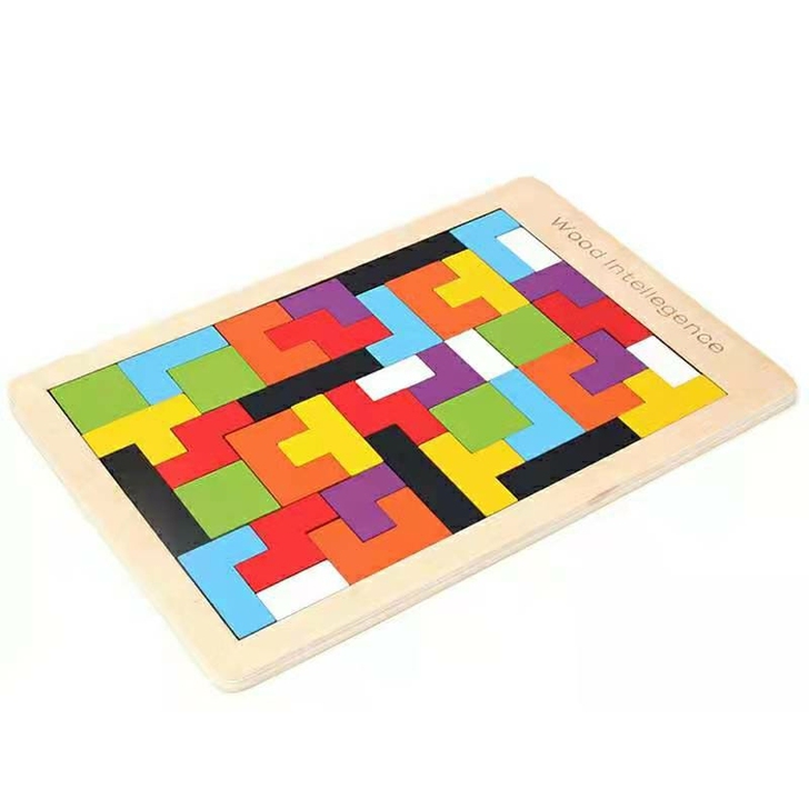 俄罗斯方块木质拼图 处理一批俄罗斯方块木质...